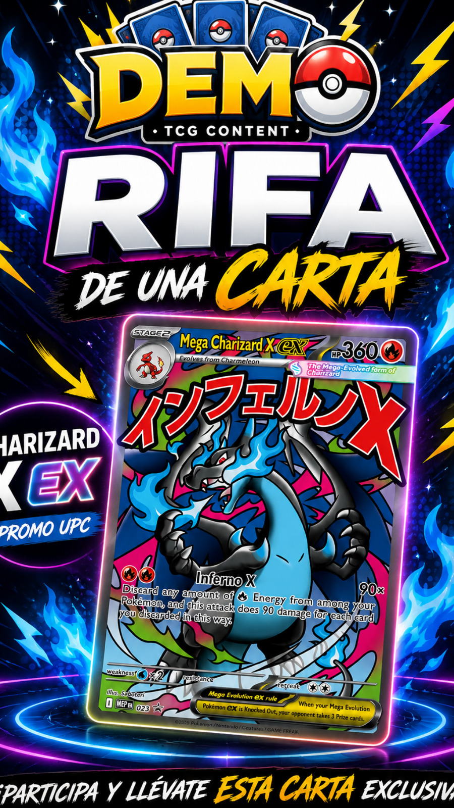 MEGA CHARIZARD X EX GRATIS
