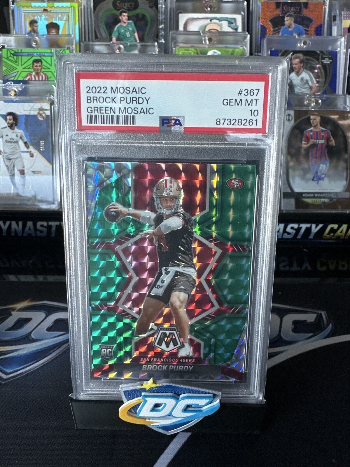BROCK PURDY RC GREEN MOSAIC PSA 10