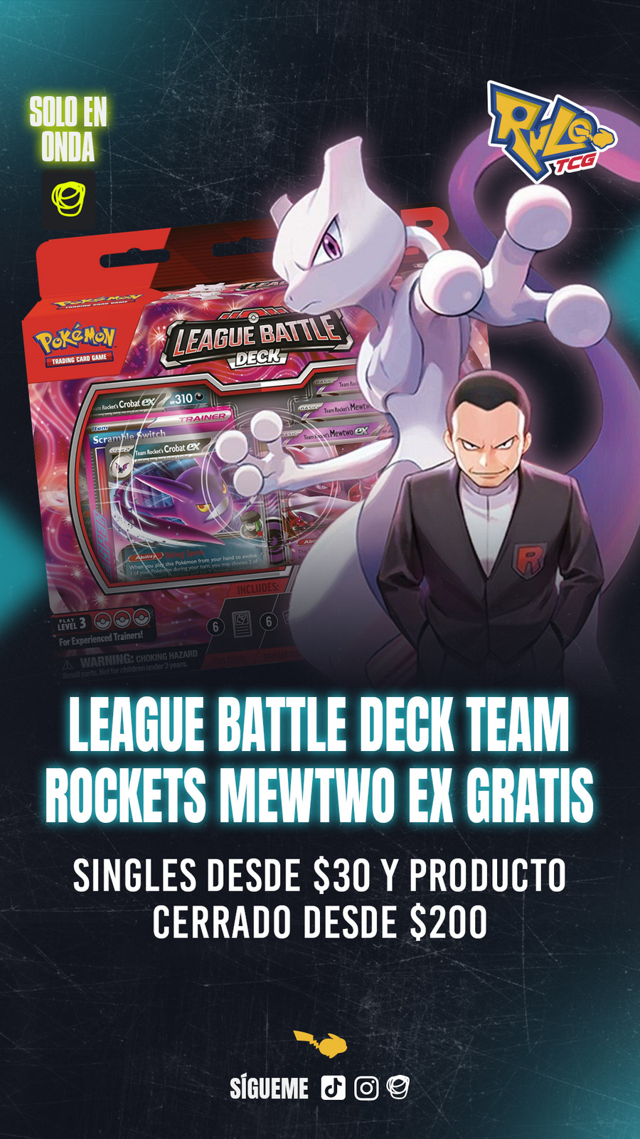 Deck Mewtwo Team Rocket Gratis