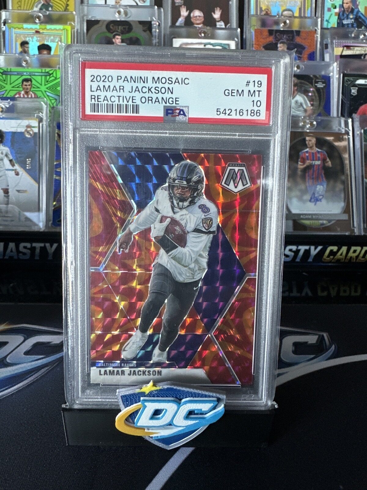 LAMAR JACKSON REACTIVE ORGANGE PSA10