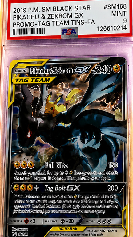 gratis ! Pikachu and Zekrom PSA 9