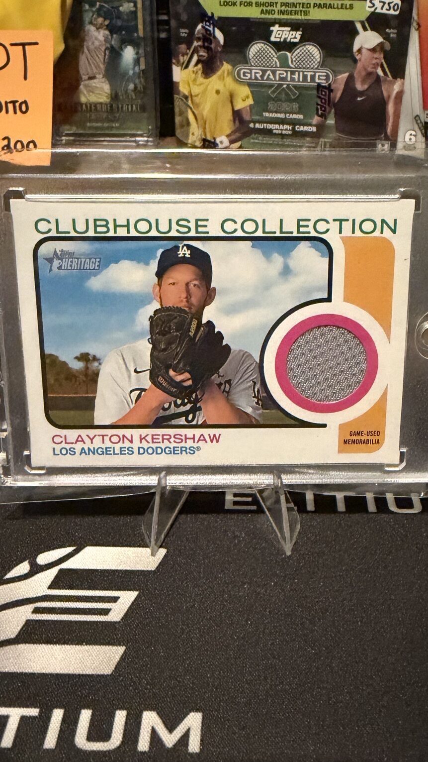 CLAYTON KERSHAW GAME USED MEMORABILIA