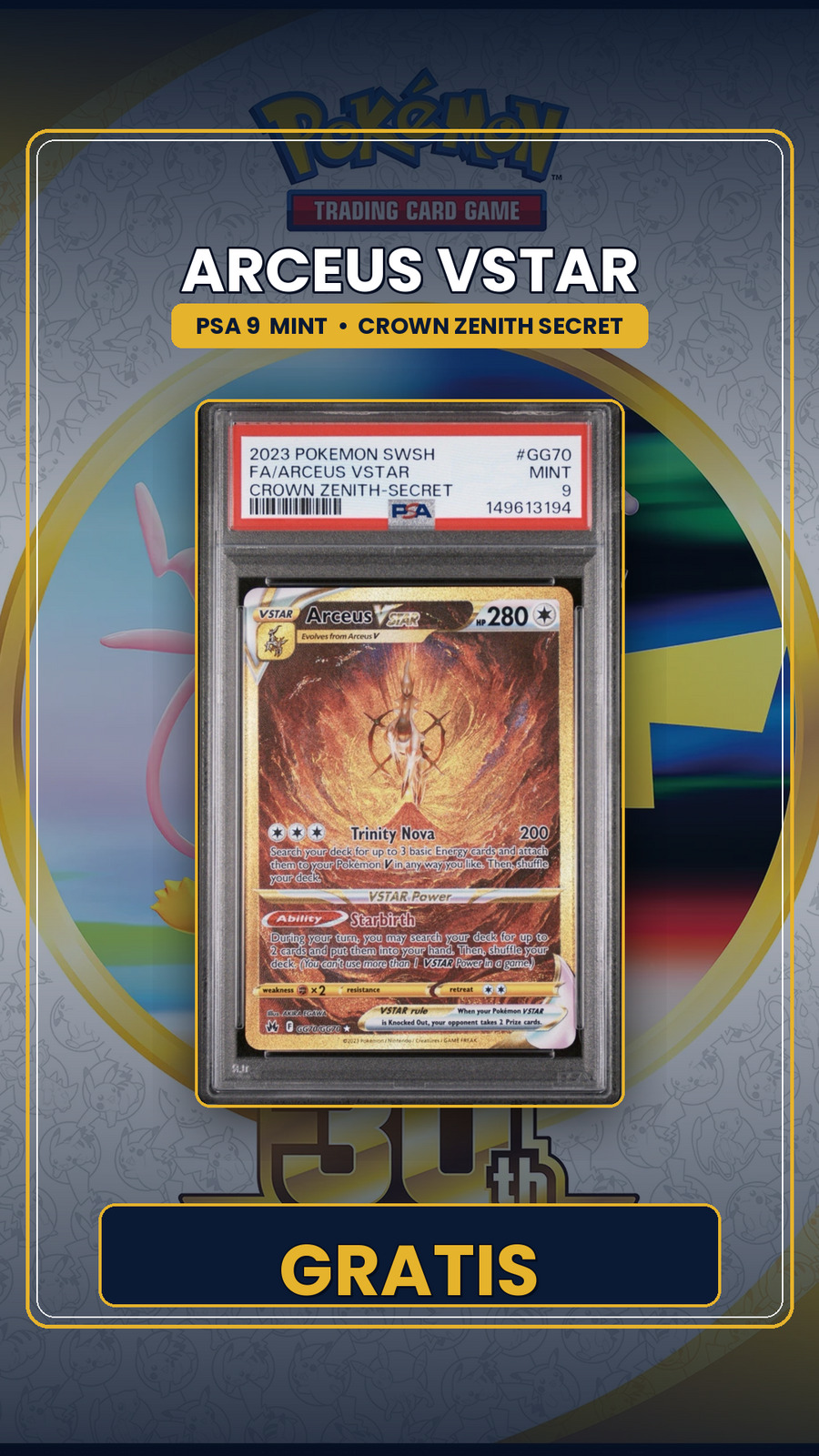 Arceus VStar PSA9