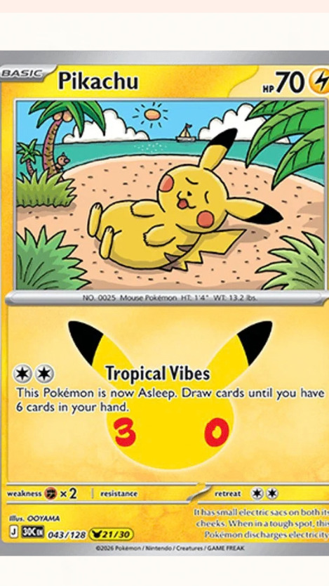 Pikachu 30th 21/30