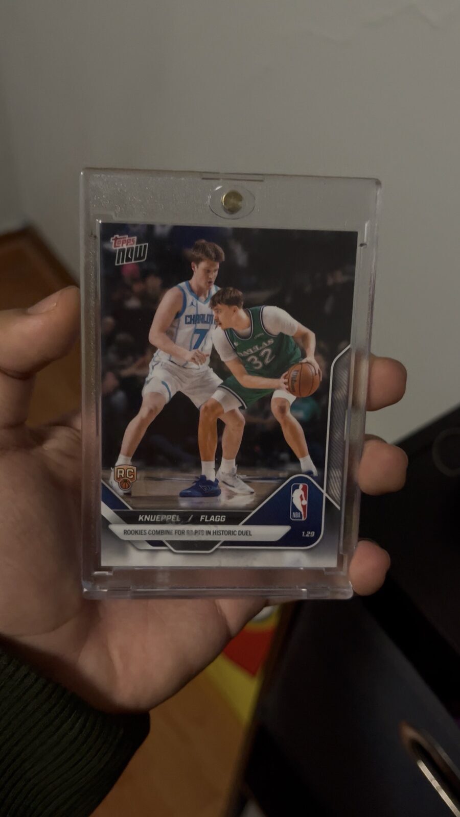 Tarjeta Topps Now Cooper Flagg / Kon Knueppel