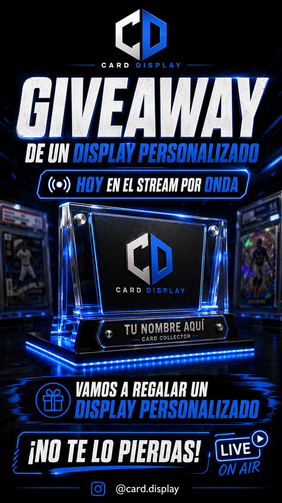give away de un display personalizado