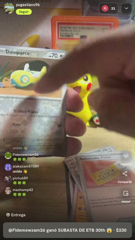 Carta Pokémon Individual
