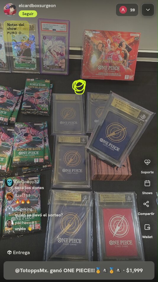 Lote cartas One Piece TCG