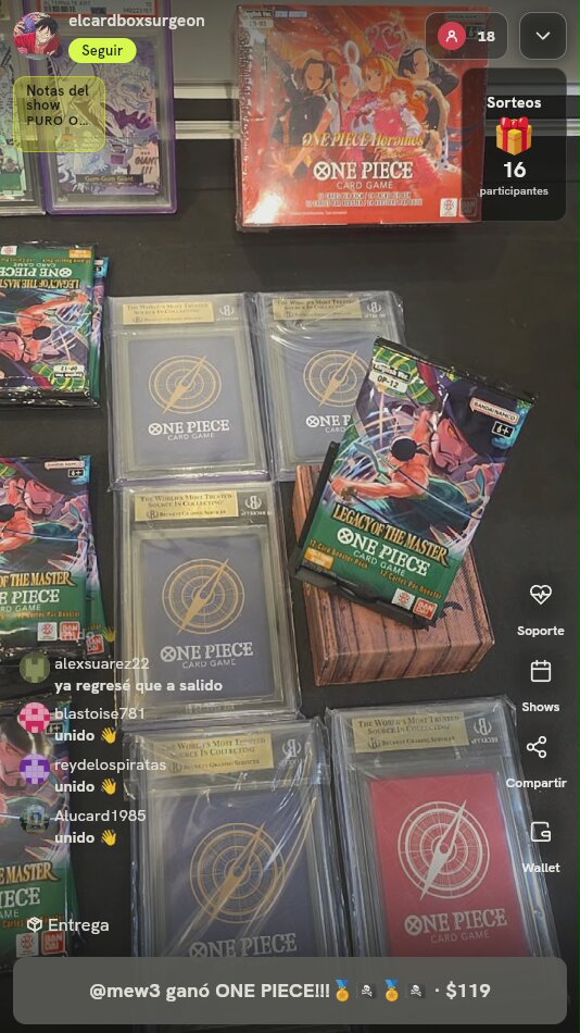 Lote Cartas One Piece TCG
