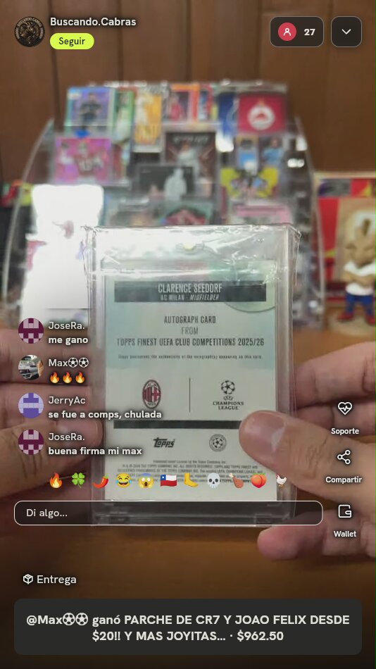 Clarence Seedorf Topps Finest Autograph