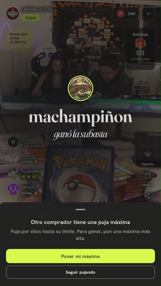 Carta Pokémon Reverso Estándar