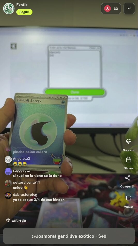 Carta Energía Oscura Pokémon