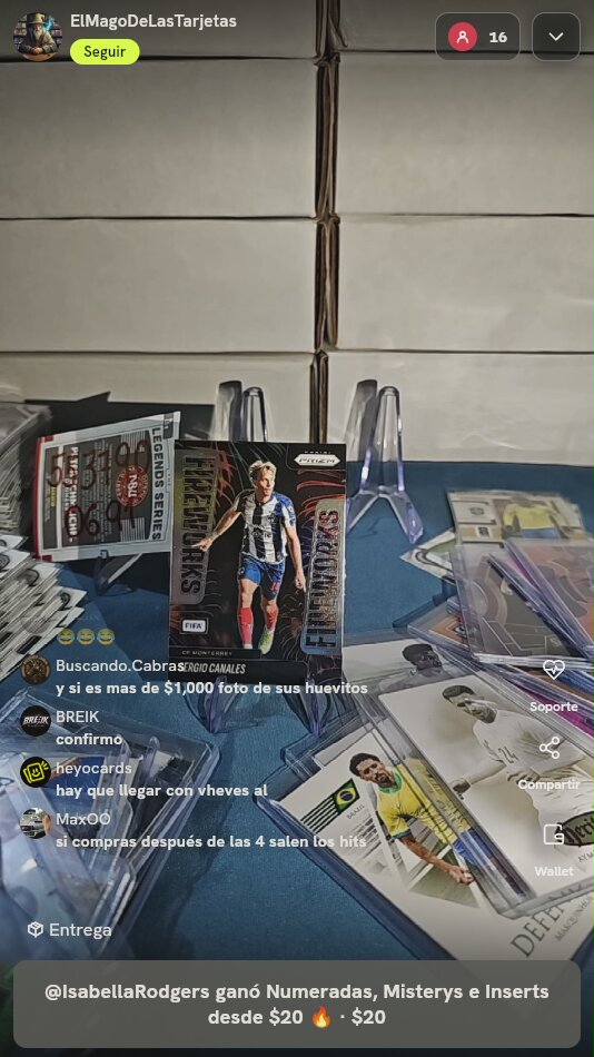 Sergio Canales Panini Prizm Fireworks