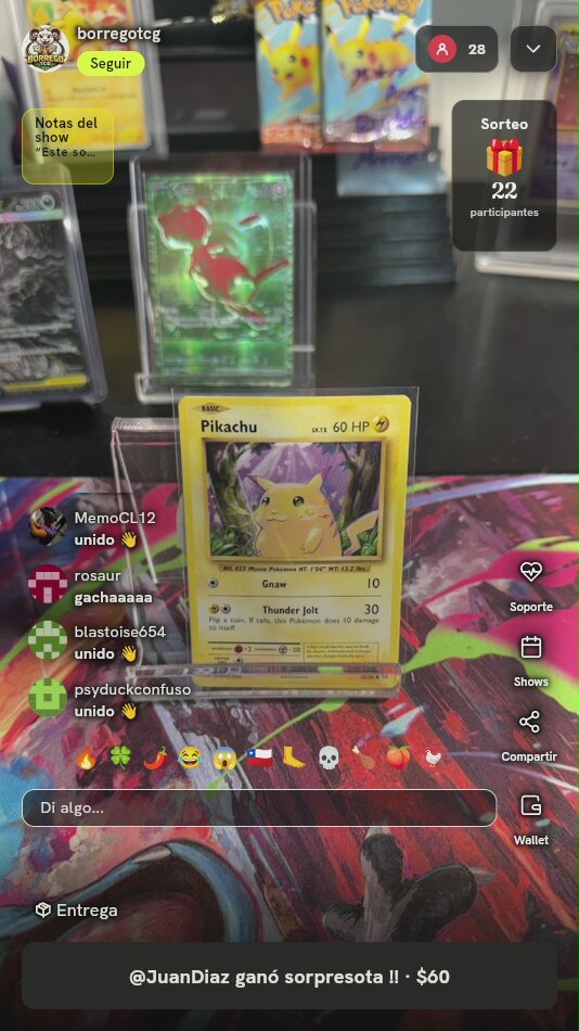 Pikachu Carta Pokémon