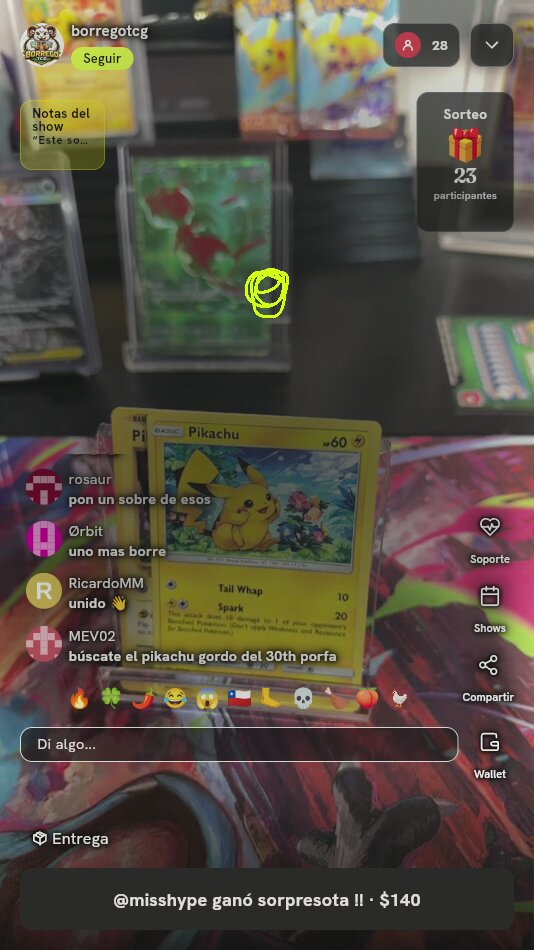 Lote de dos cartas Pikachu