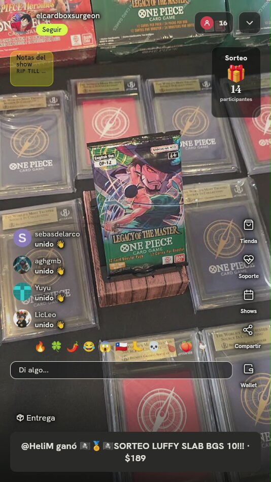 Sobre de cartas One Piece OP-12