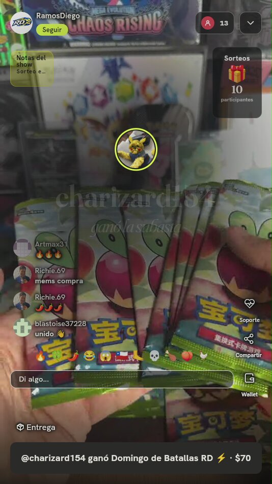Lote Sobres Pokémon Chinos