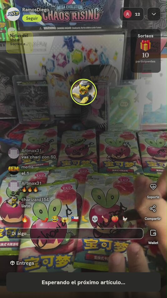 Sobres Pokémon Chinos