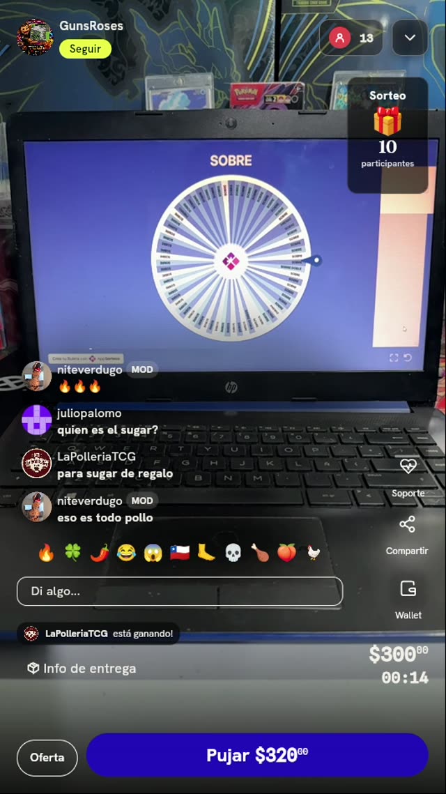 Giro de ruleta por sobre TCG