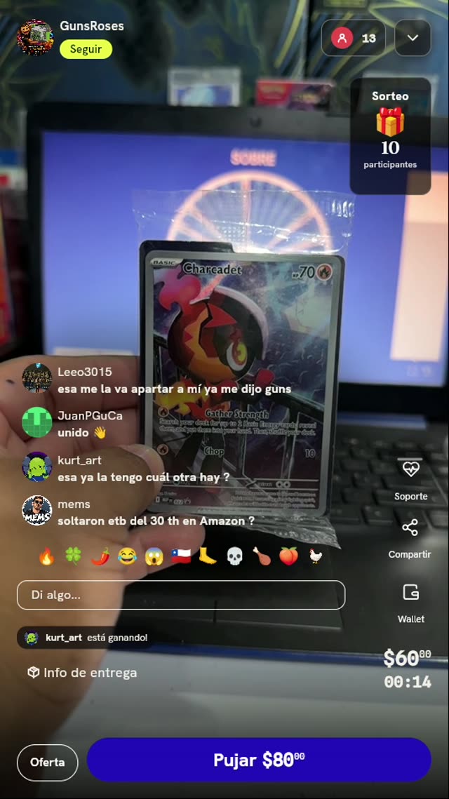 Carta Pokémon Charcadet Promo Sellada