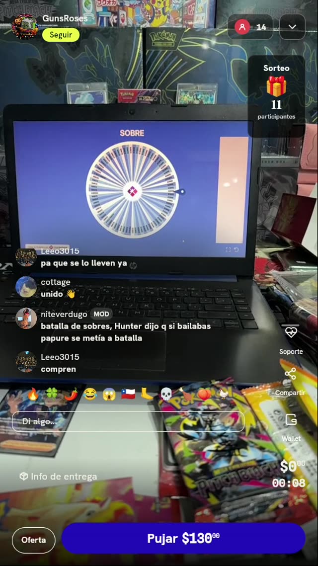 Entrada a Batalla de Sobres Pokémon