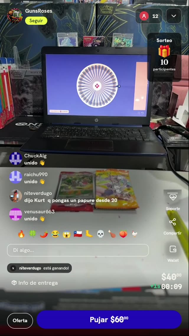 Giro de Ruleta Misteriosa Pokémon