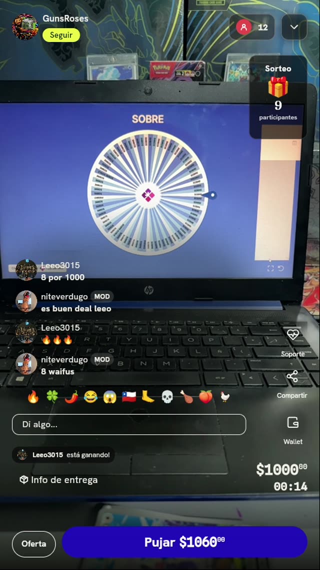 Ruleta misteriosa de cartas TCG
