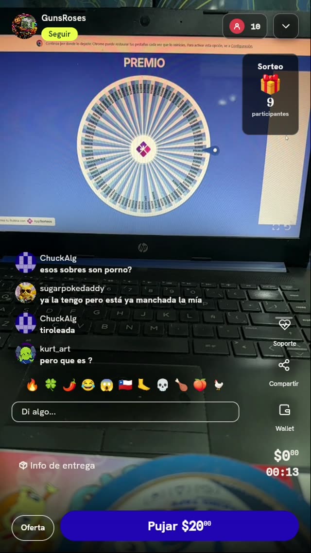 Tiro de Ruleta de Premios