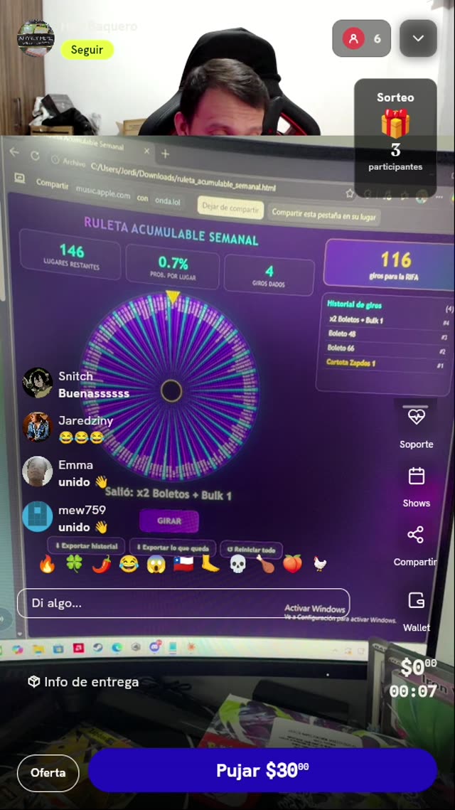 Giro en Ruleta Acumulable Pokémon