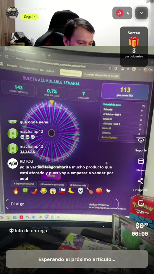 Giro de Ruleta Acumulable Pokémon