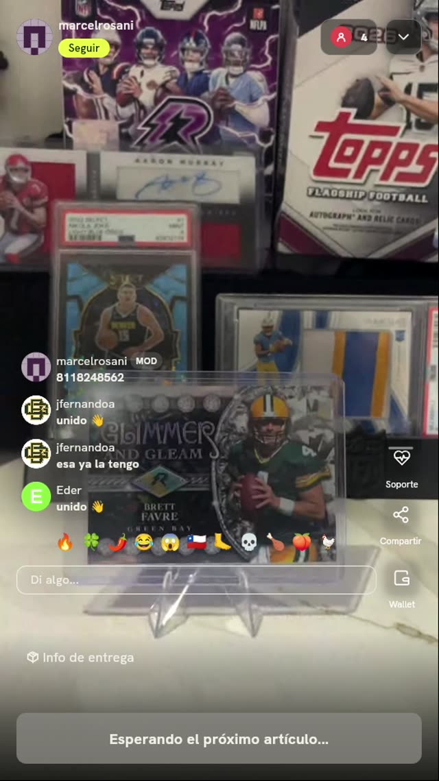 Carta Brett Favre Topps Resurgence