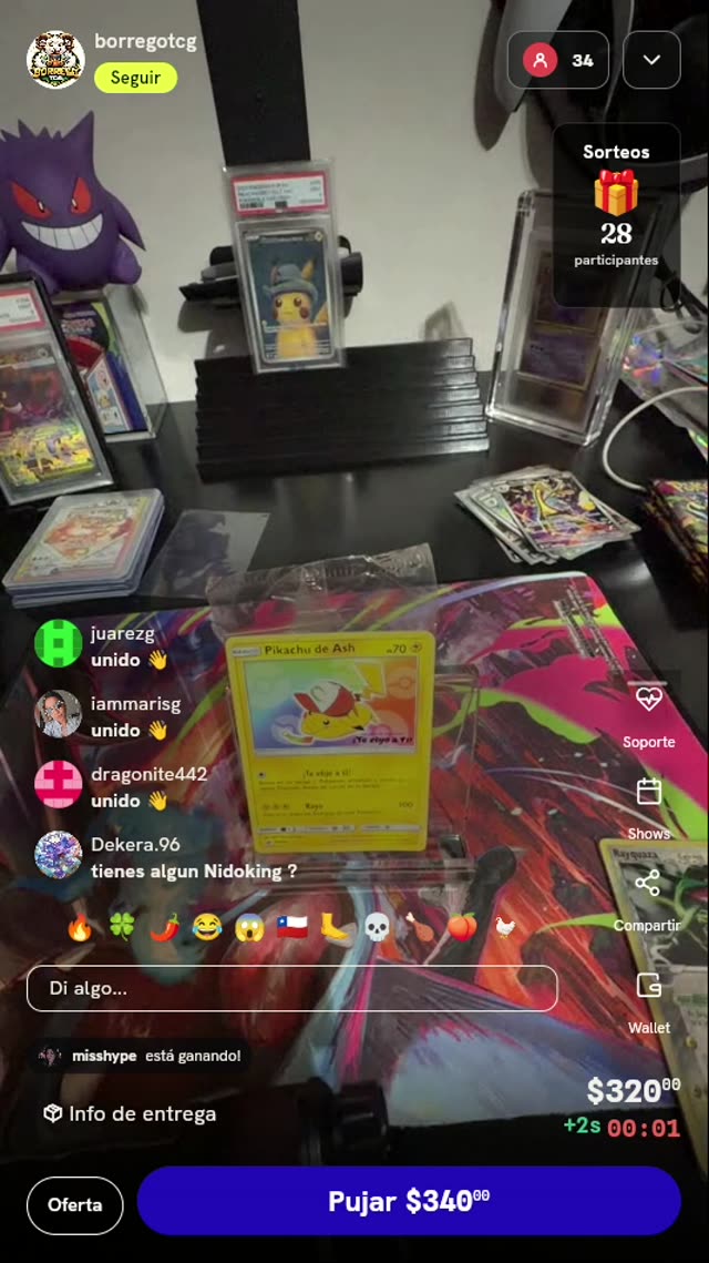 Carta Pikachu de Ash SM108