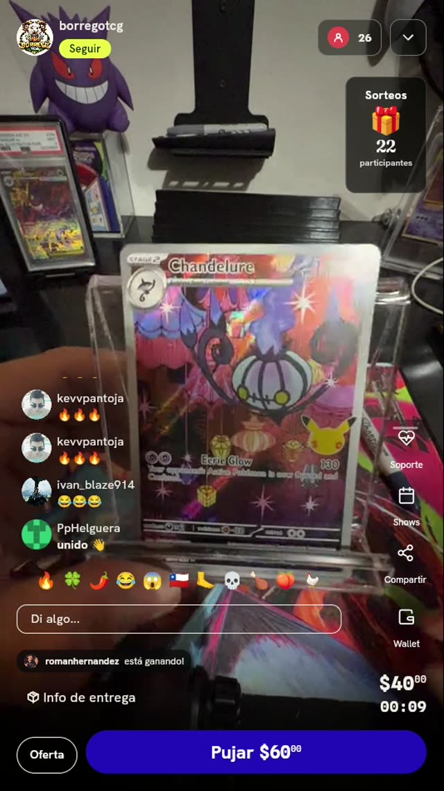 Carta Pokémon Chandelure Illustration Rare