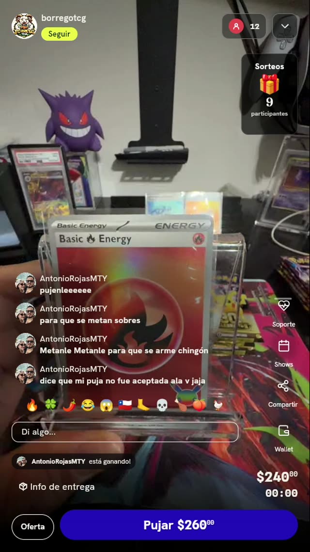 Carta Pokémon Energía Fuego 25 Aniversario