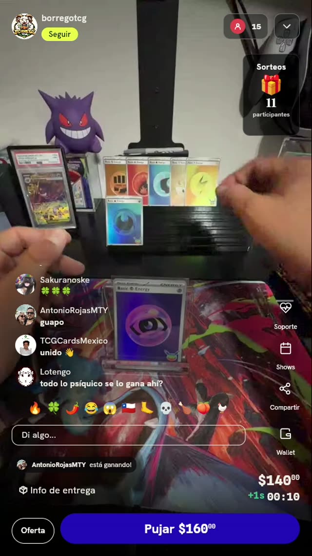 Carta Energía Psíquica Holo Pokémon