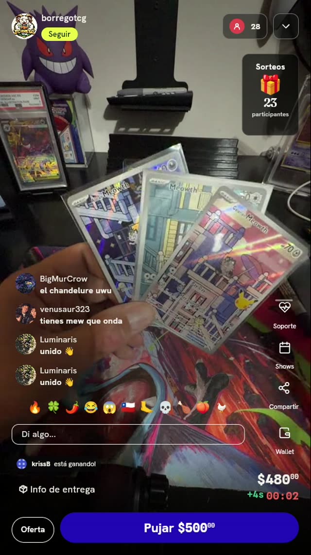 Trío de Cartas Meowth Illustration Rare