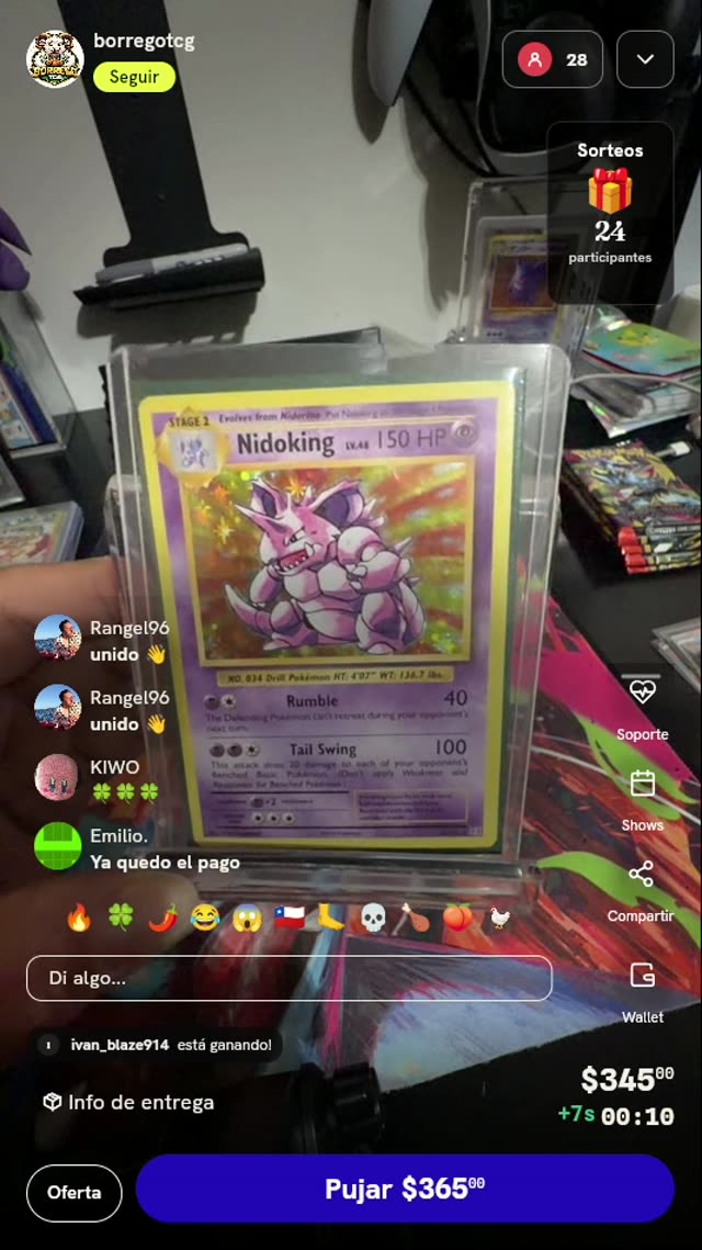 Carta Nidoking Holo XY Evolutions