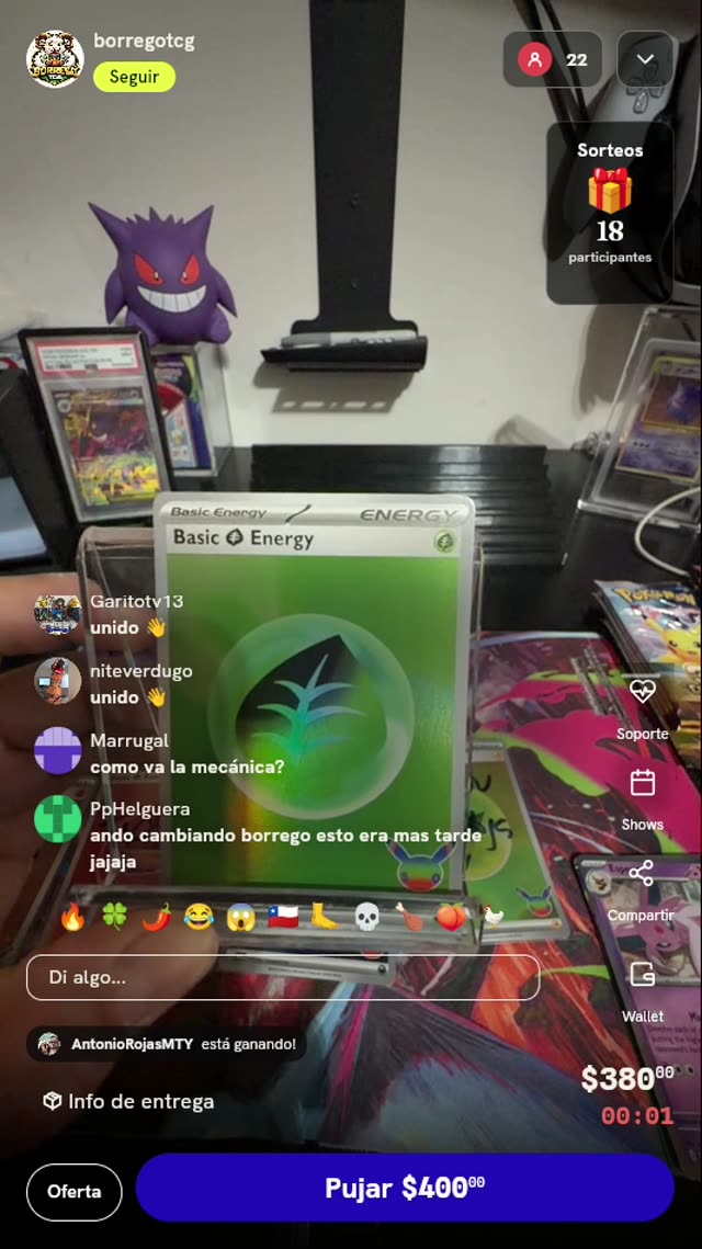 Carta Pokémon Basic Grass Energy Holo