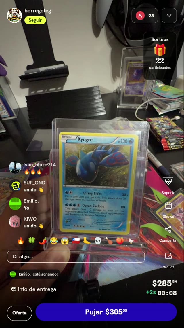 Carta Pokémon Kyogre Primal Clash