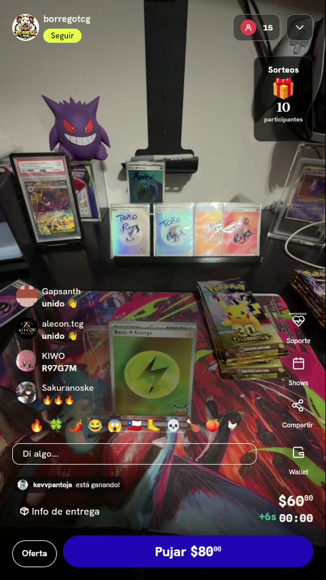 Carta Pokémon Energía Básica Rayo