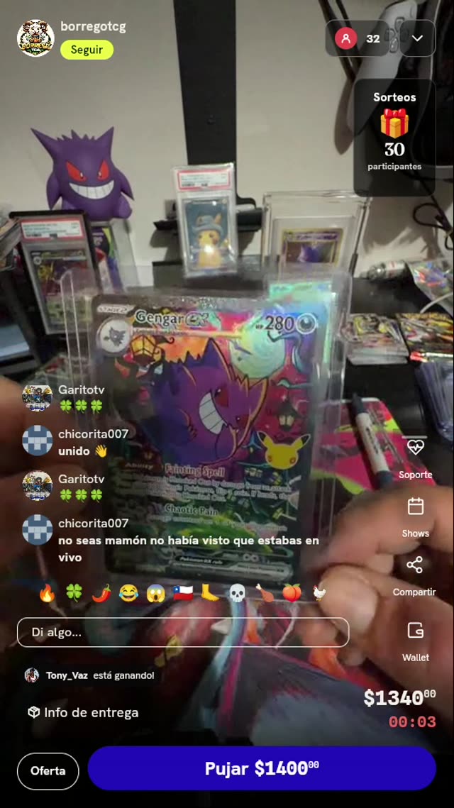 Carta Pokémon Gengar ex SIR
