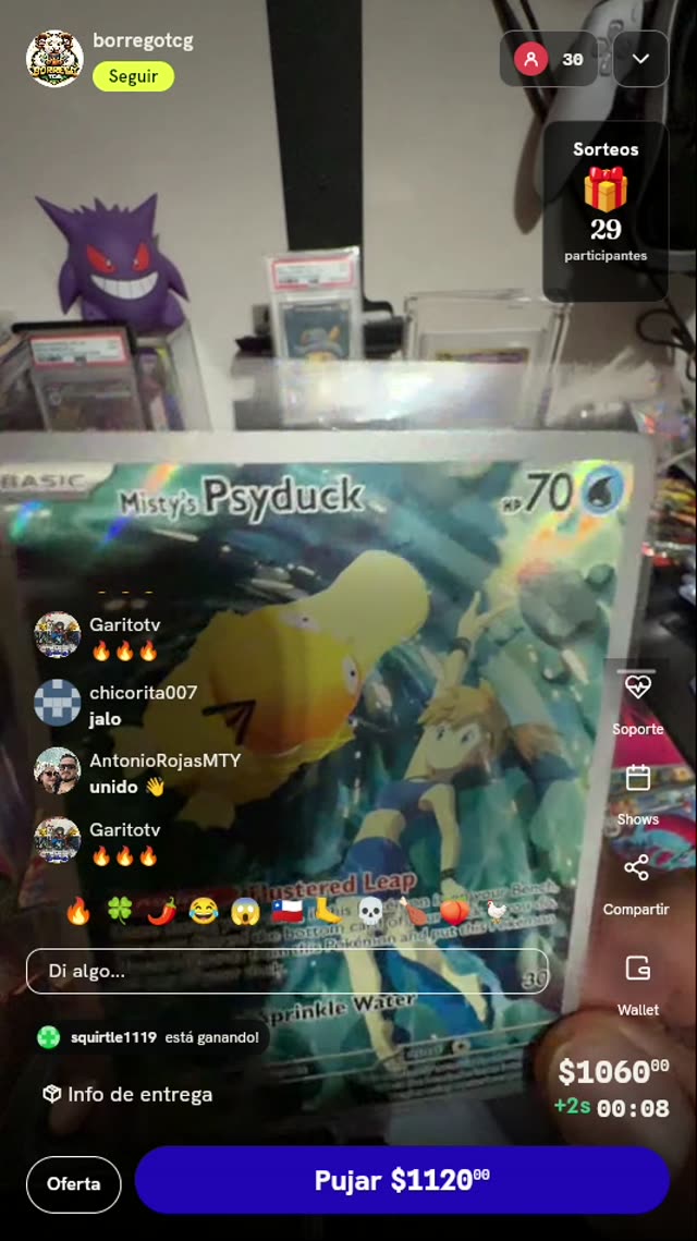 Carta Pokémon Misty's Psyduck Illustration Rare