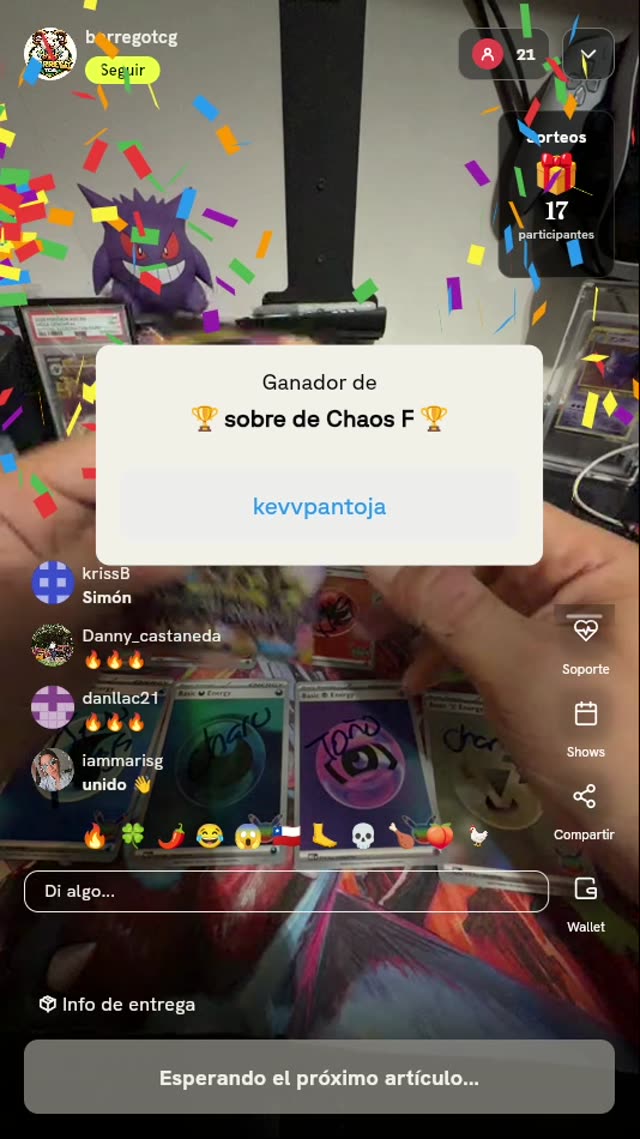 Sobre de Pokémon TCG Chaos