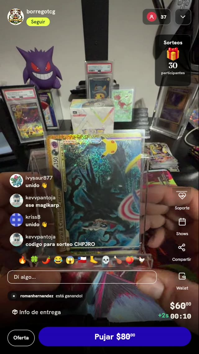 Carta Pokémon Darkrai & Cresselia LEGEND