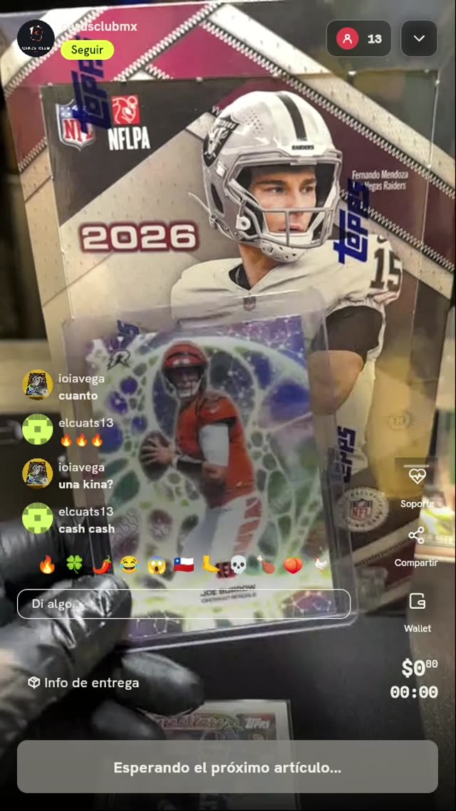 Carta Topps Joe Burrow Bengals