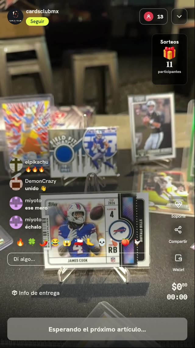 Carta James Cook Topps 2026