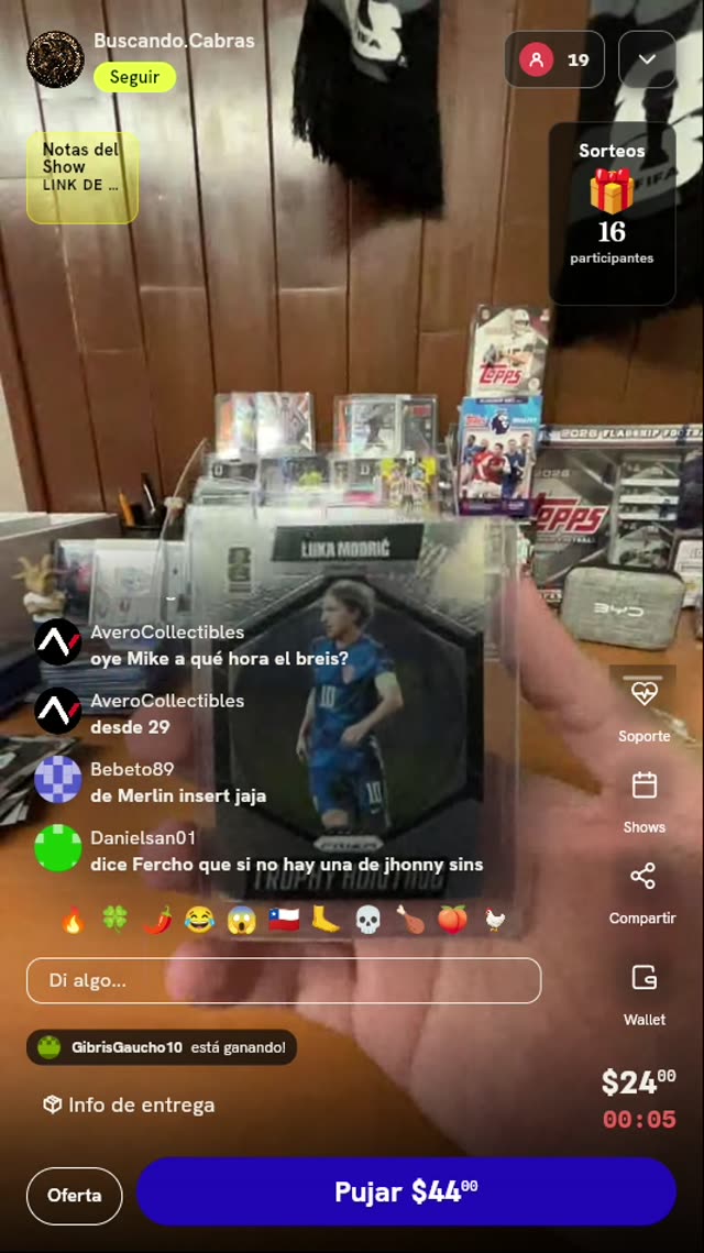 Tarjeta Luka Modrić Prizm Trophy Hunters