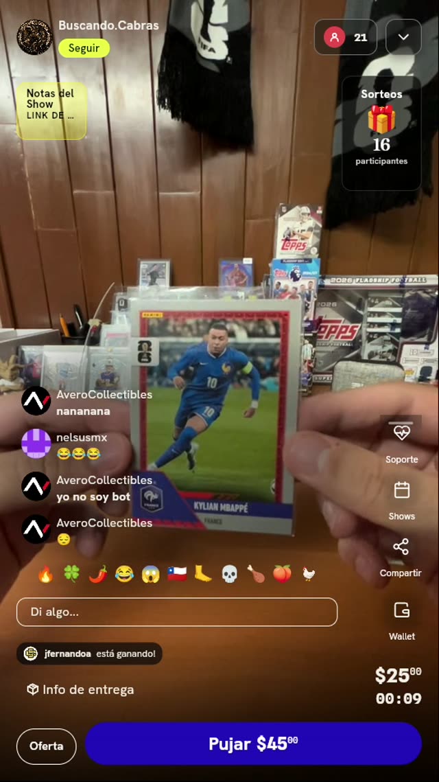 Carta Panini Top Class Kylian Mbappé