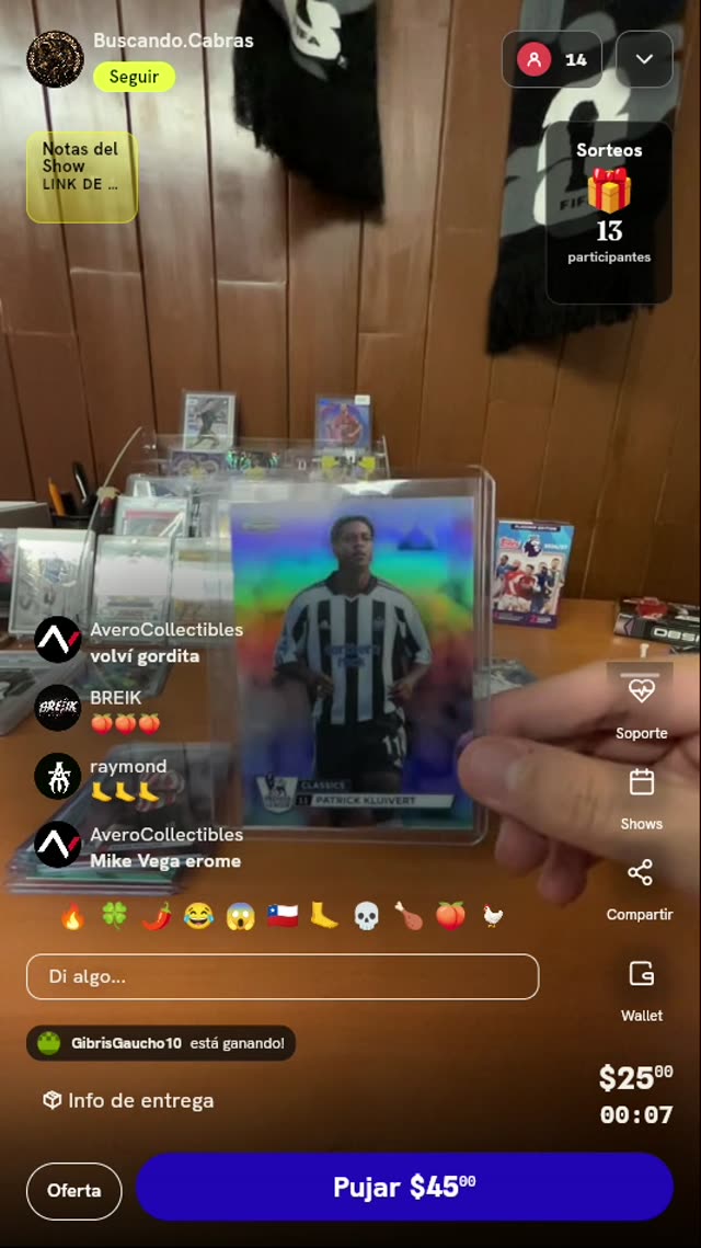 Carta Topps Patrick Kluivert Newcastle