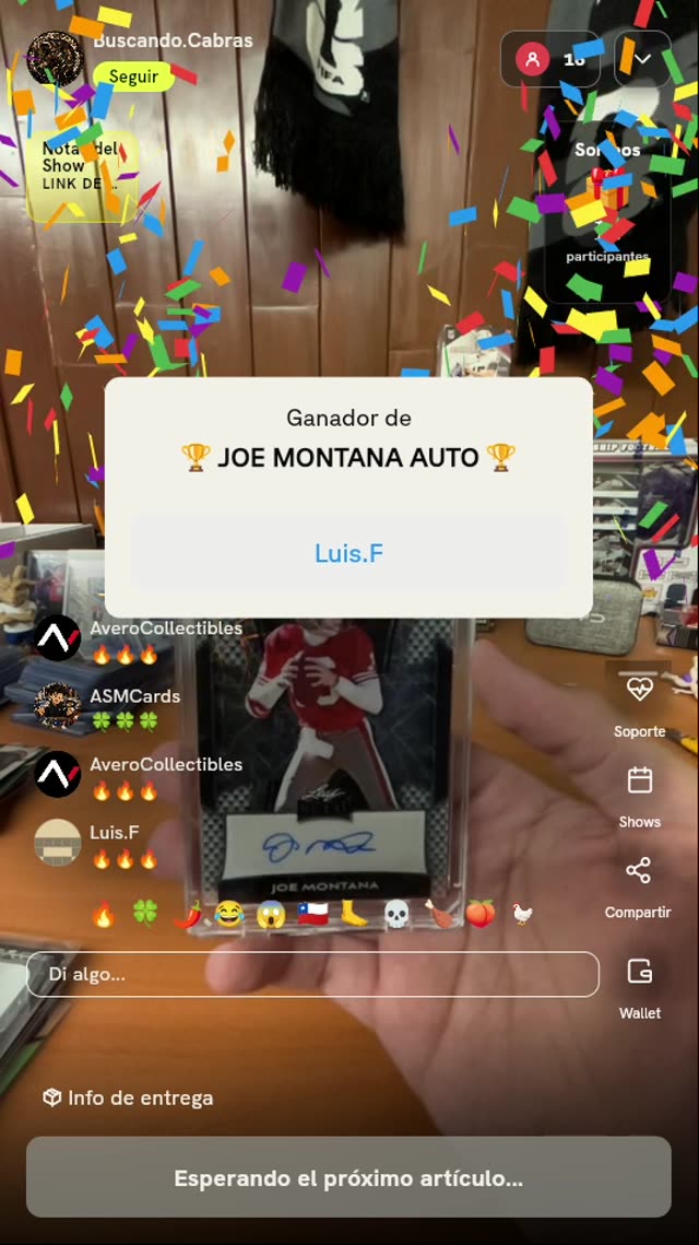 Carta autografiada Joe Montana Leaf Metal